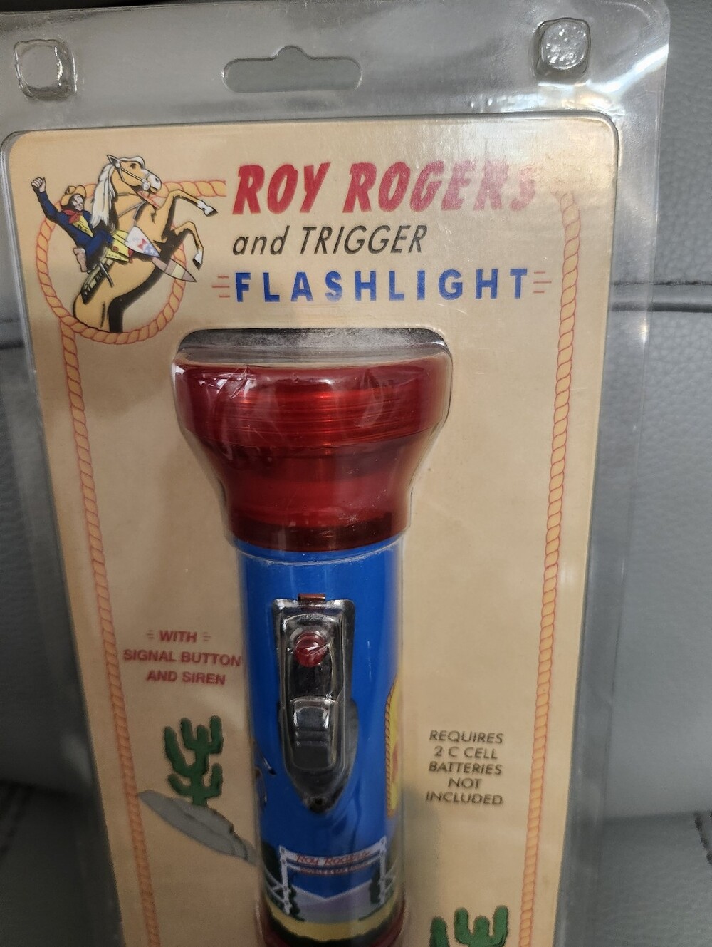 Roy Rogers Blue and Red Flashlight